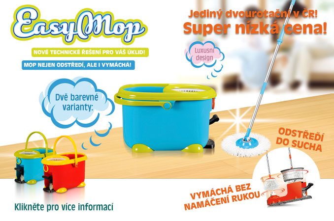 Mop, rotační mop, easy mop, easymop, mop s odstředivkou, centrifuga, mopy, mopy na vytírání